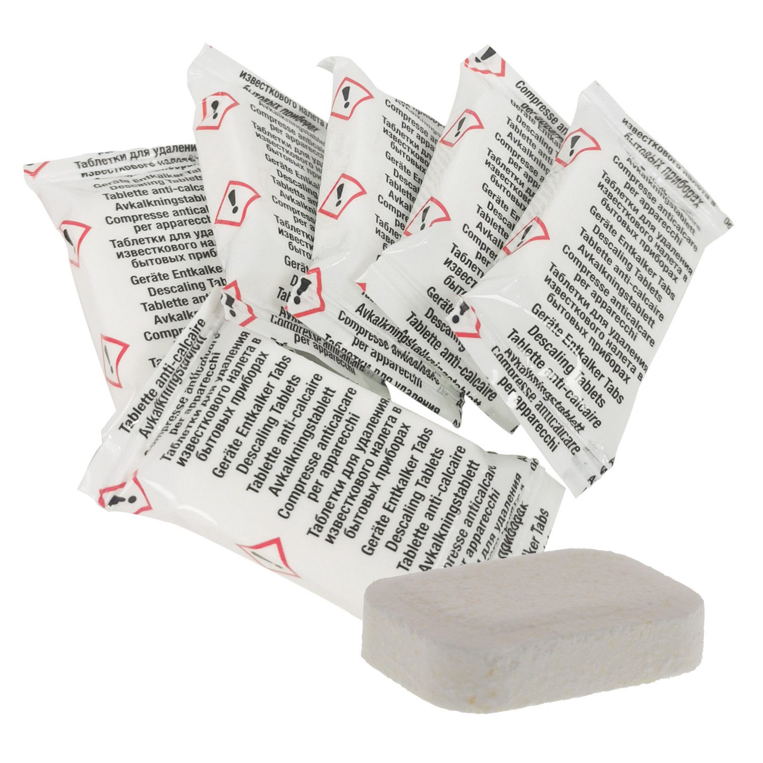 Scanpart Set mit Reinigungs- und Entkalkungstabletten Entkalkungstabletten (6 Tab. zum Entkalken + 10 Tab. zum Reinigen von Kaffeemaschinen)