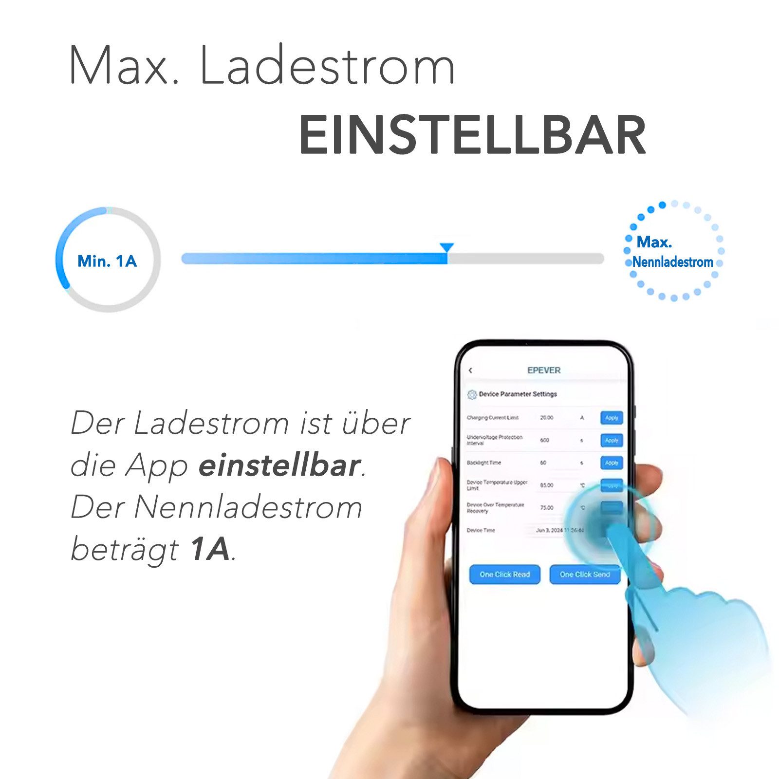 enjoy solar Solarladeregler EPEVER® MPPT Tracer AN, EPEVER® IT-NC G3 MPPT-Laderegler, Standard Modbus Kommunikationsprotokoll mit RS485 Schnittstelle – Bild 5 von 5
