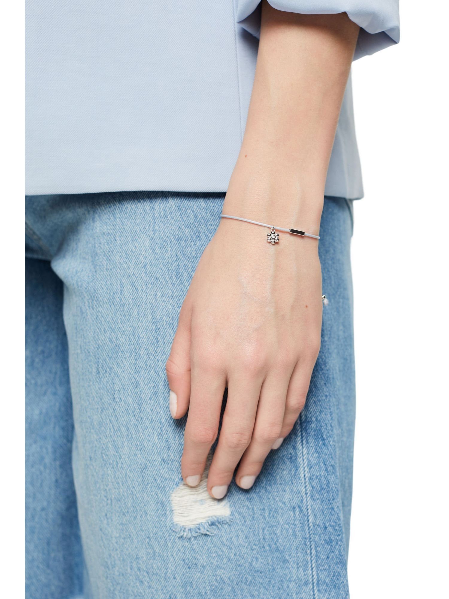 Damen Schmuck Esprit Silberarmband Armband mit Blumen-Anhänger, Sterling Silber