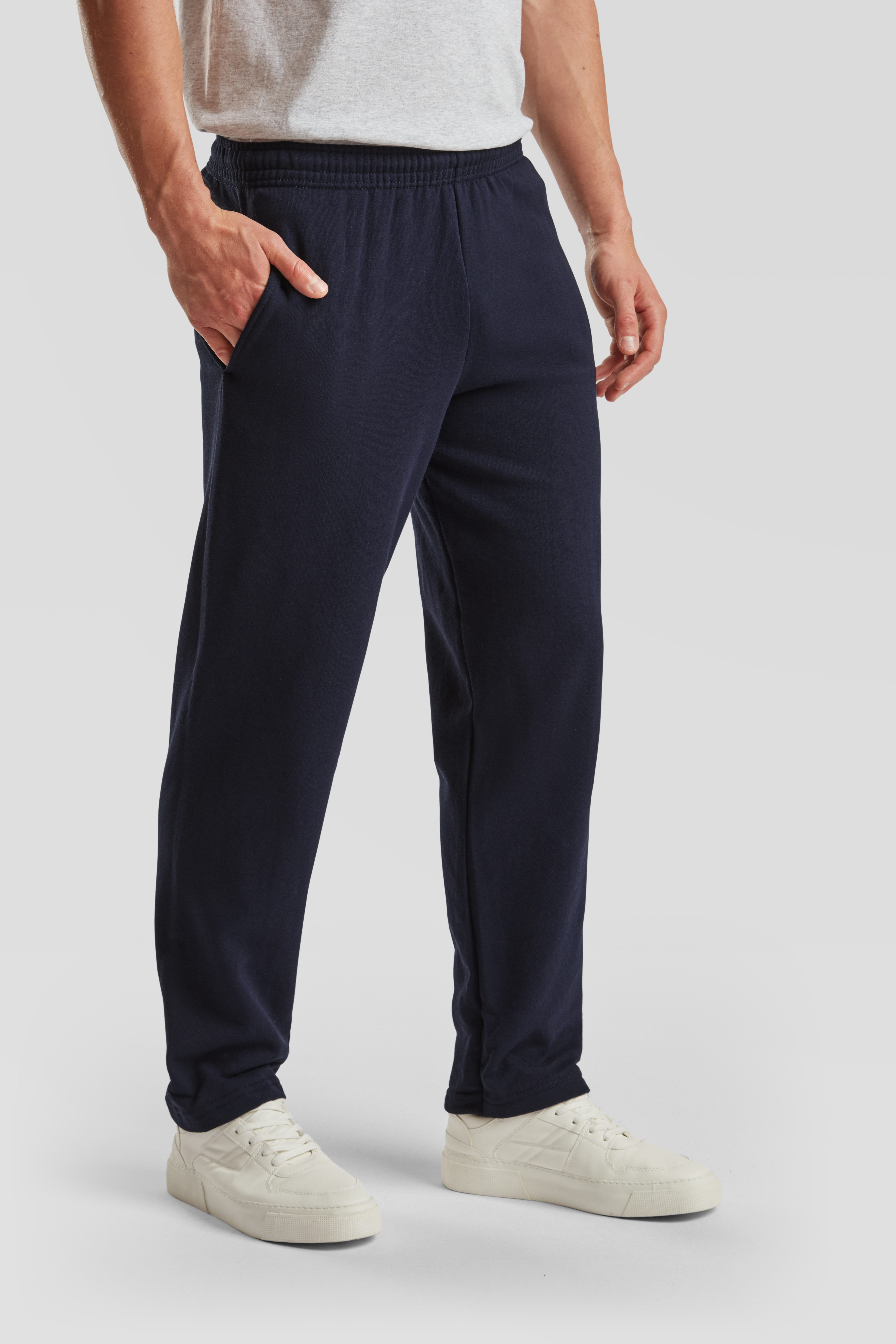Fruit of the Loom Sweathose (Packung, 2-tlg) Jogger mit offenem Beinabschluss