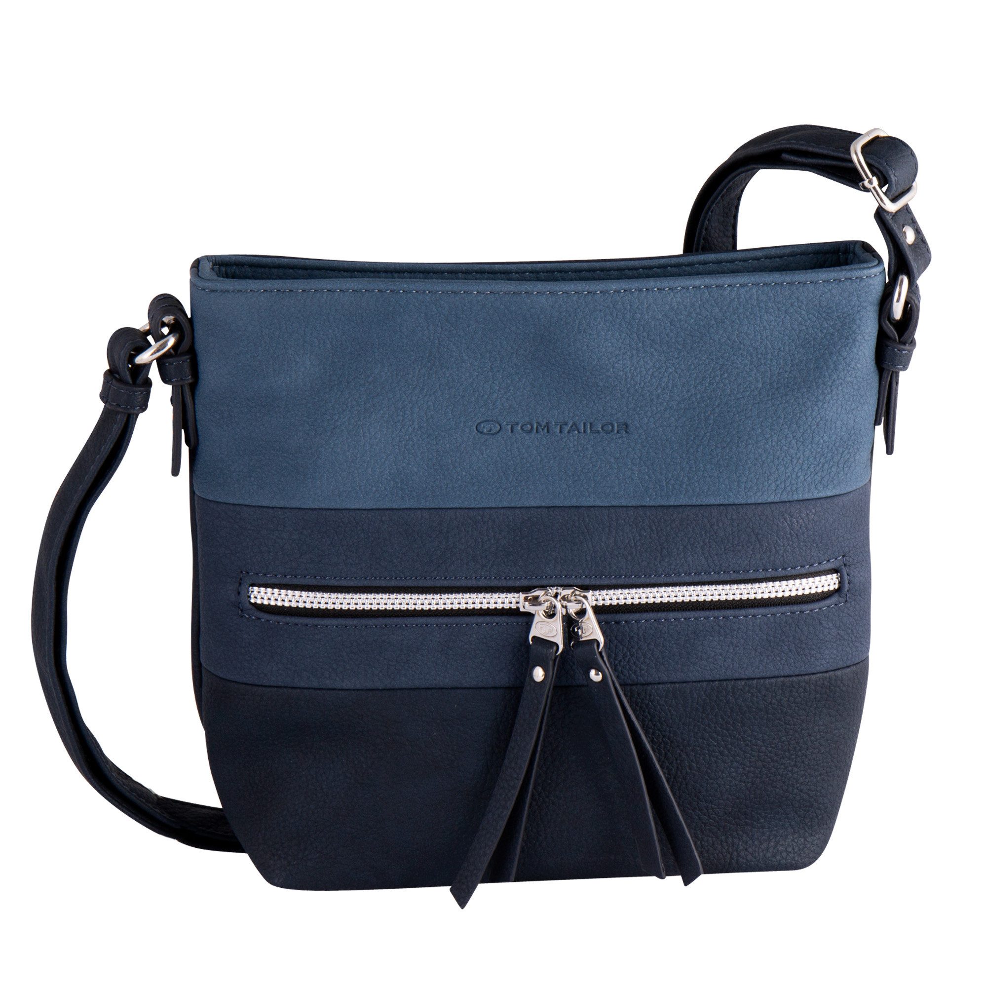 TOM TAILOR Umhängetasche Ellen, schönes Color Blocking, hochglänzender Reiß günstig online kaufen