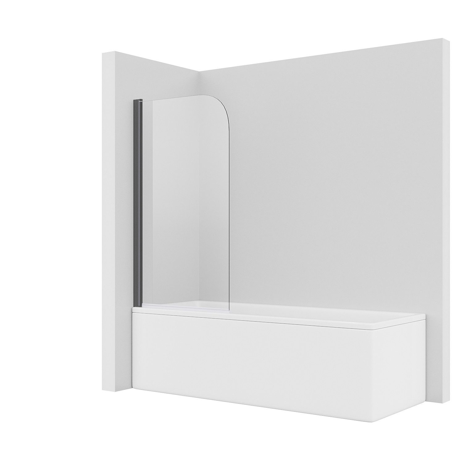 SONNI Badewannenaufsatz Badewannenaufsatz mit Seitenwand,Faltwand, DuschabtrennungNANO Glas, Einscheibensicherheitsglas mit Nano Beschichtung, für Badezimmer, faltbar