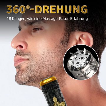 LifeImpree Bartschneider, Nass- und Trockenrasierer, 360° Rotations rasierer