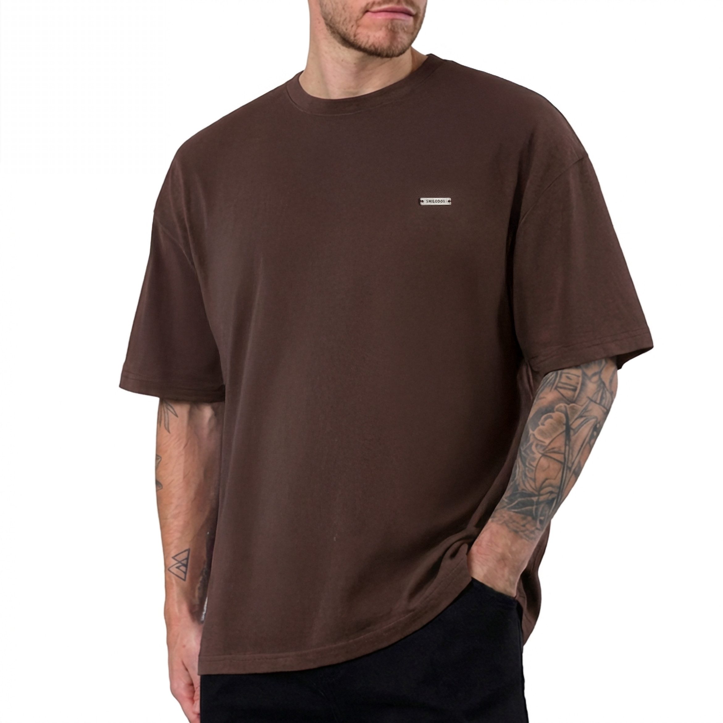 T-Shirt Cedrik, Oversize Shirt aus 100% Baumwolle, Weiches Material, Modern