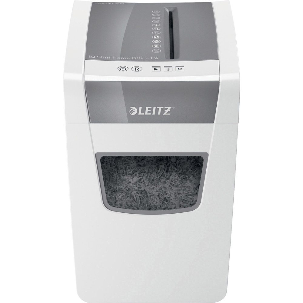 LEITZ Aktenvernichter Leitz IQ Slim Home Office P4 Aktenvernichter 10 Blatt Partikelschnitt – Bild 5 von 5