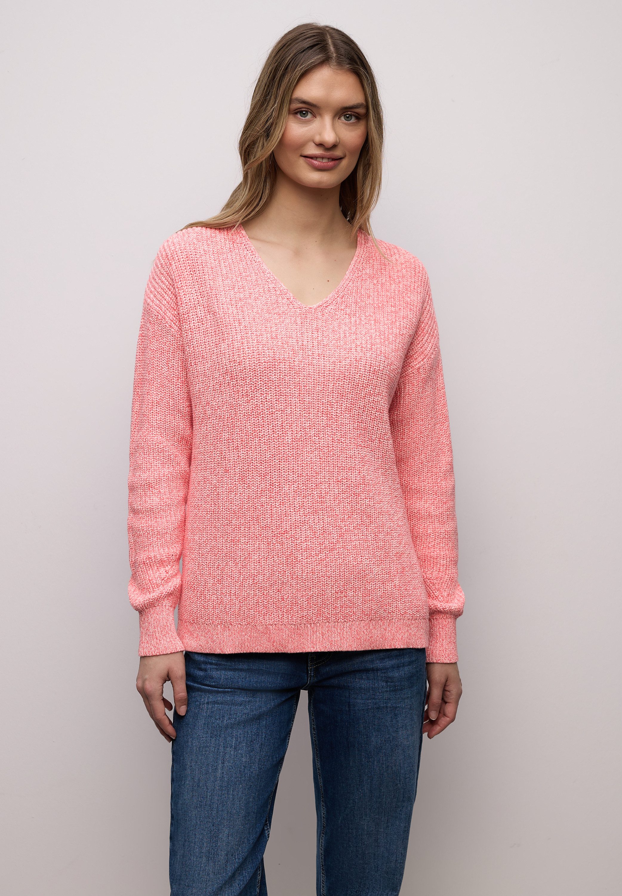 STREET ONE V-Ausschnitt-Pullover mit V-Ausschnitt günstig online kaufen