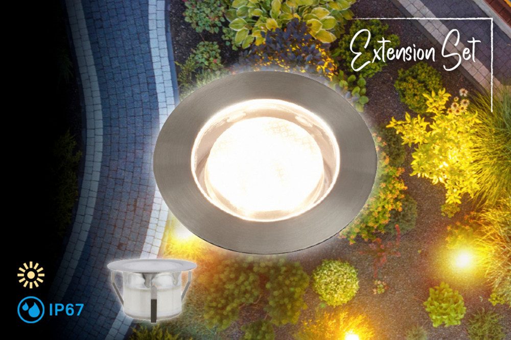 Briloner Leuchten LED Einbauleuchte PADOUK, LED fest integriert, 4,5x3 cm, Outdoor, Garten, Terrasse
