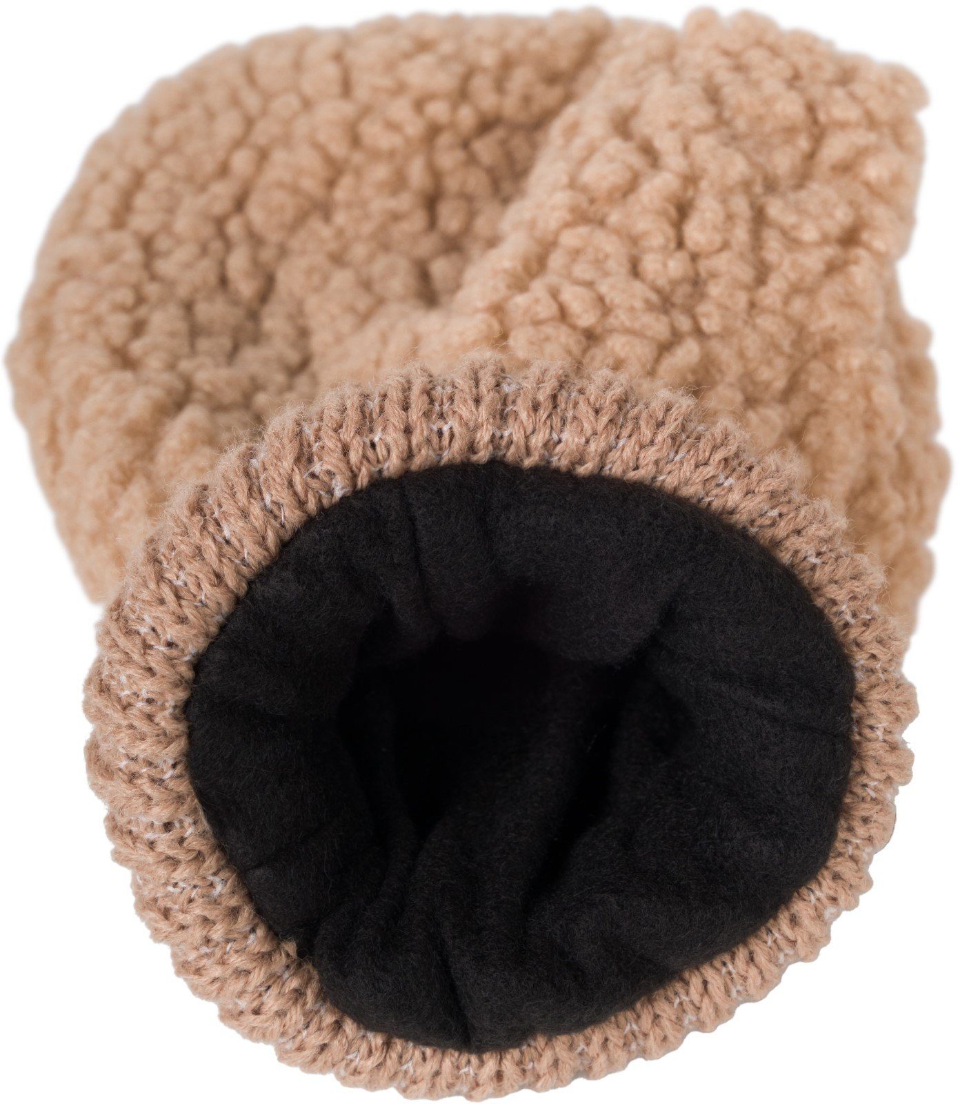 styleBREAKER Fleecehandschuhe Strick Fäustlinge Teddyfell (1-St) günstig online kaufen