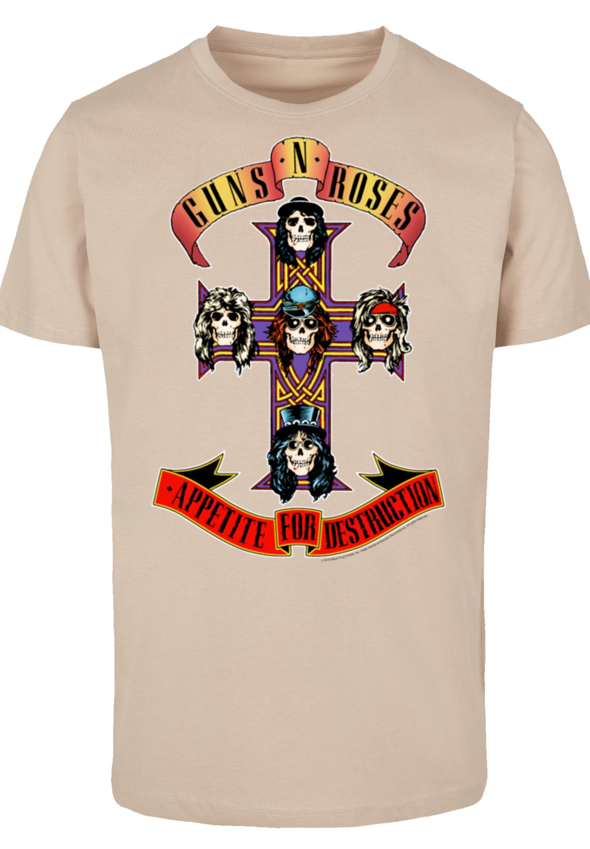 F4NT4STIC T-Shirt Guns 'n' Roses Appetite For sand Print Destruction