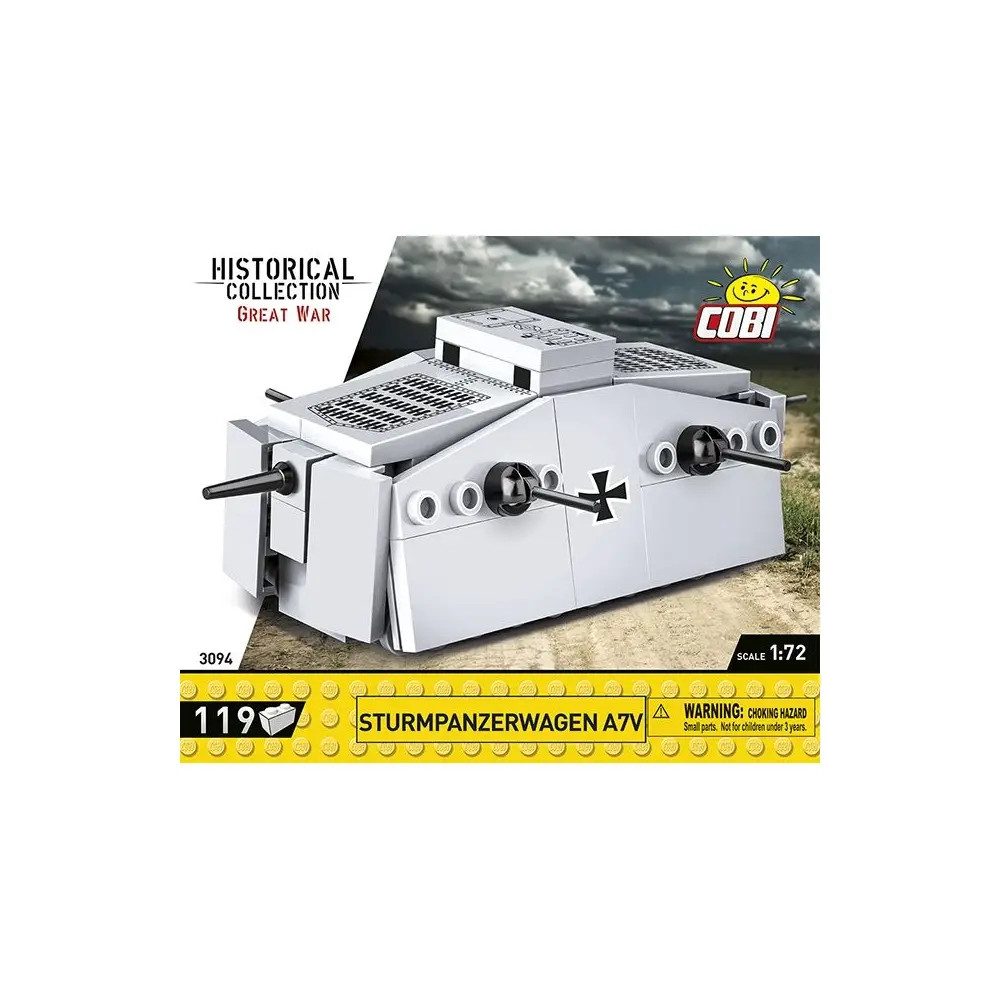 COBI COBI 3094 STURMPANZERWAGEN A7V SCALE 1:72 Konstruktions-Spielset