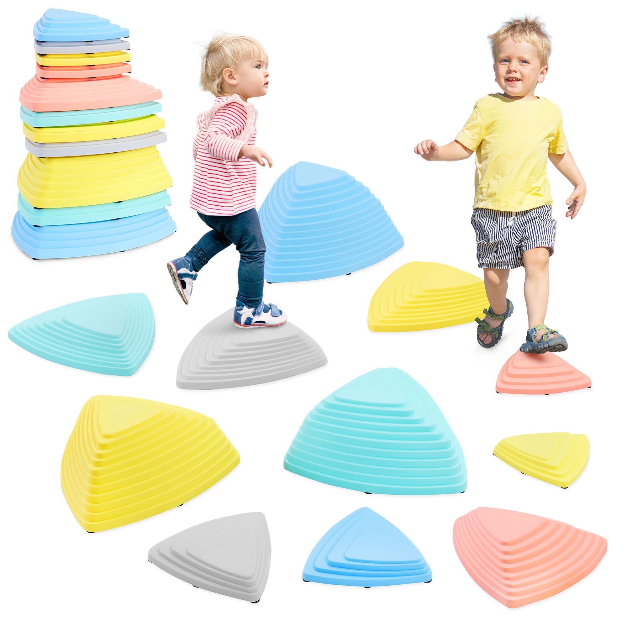 Mamabrum Lernspielzeug Farbenfrohe Balanciersteine - 11-teiliges günstig online kaufen