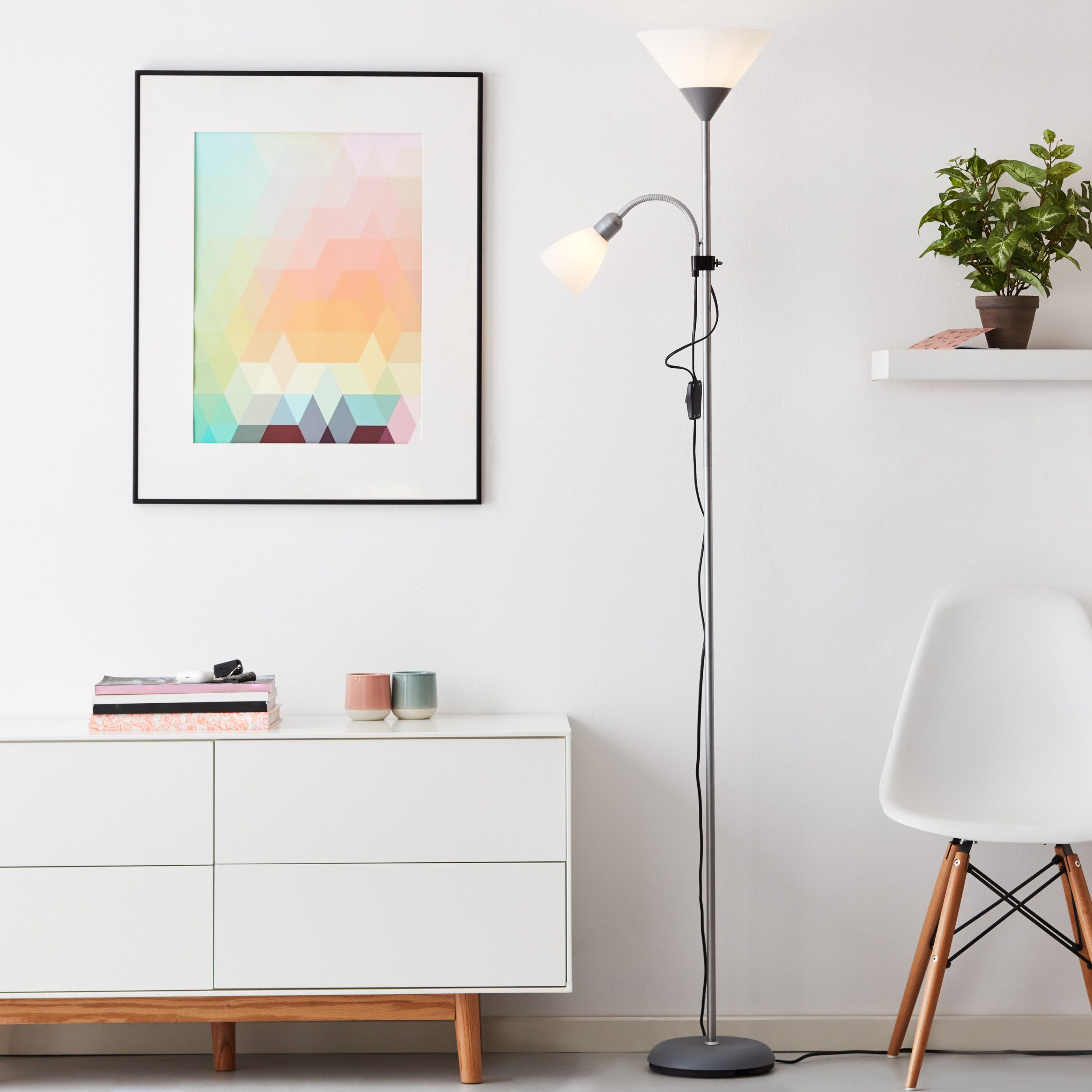 Lightbox Stehlampe, ohne Leuchtmittel, dekorativer Deckenfluter günstig online kaufen