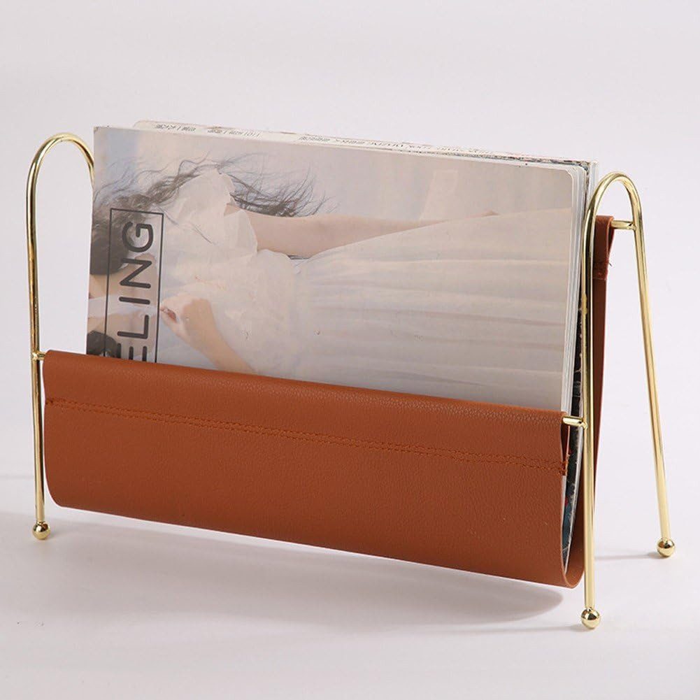 BlingBin Zeitungsständer Zeitschriftenhalter aus Leder Lagerregal (1er Set, günstig online kaufen