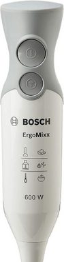 BOSCH Stabmixer ErgoMixx MSM66110 Edelstahl-Mixfuß 4-Klingen 600W weiß/grau