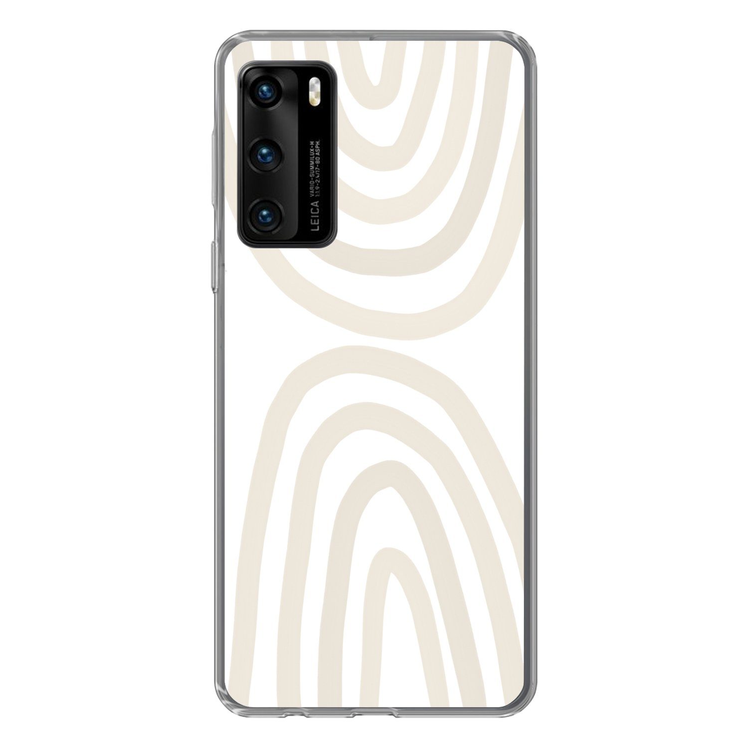 MuchoWow Handyhülle für Huawei P40 Regenbogen - Pastell - Design - Abstrakt, Handy Case, Silikon, Bumper Case Dünn