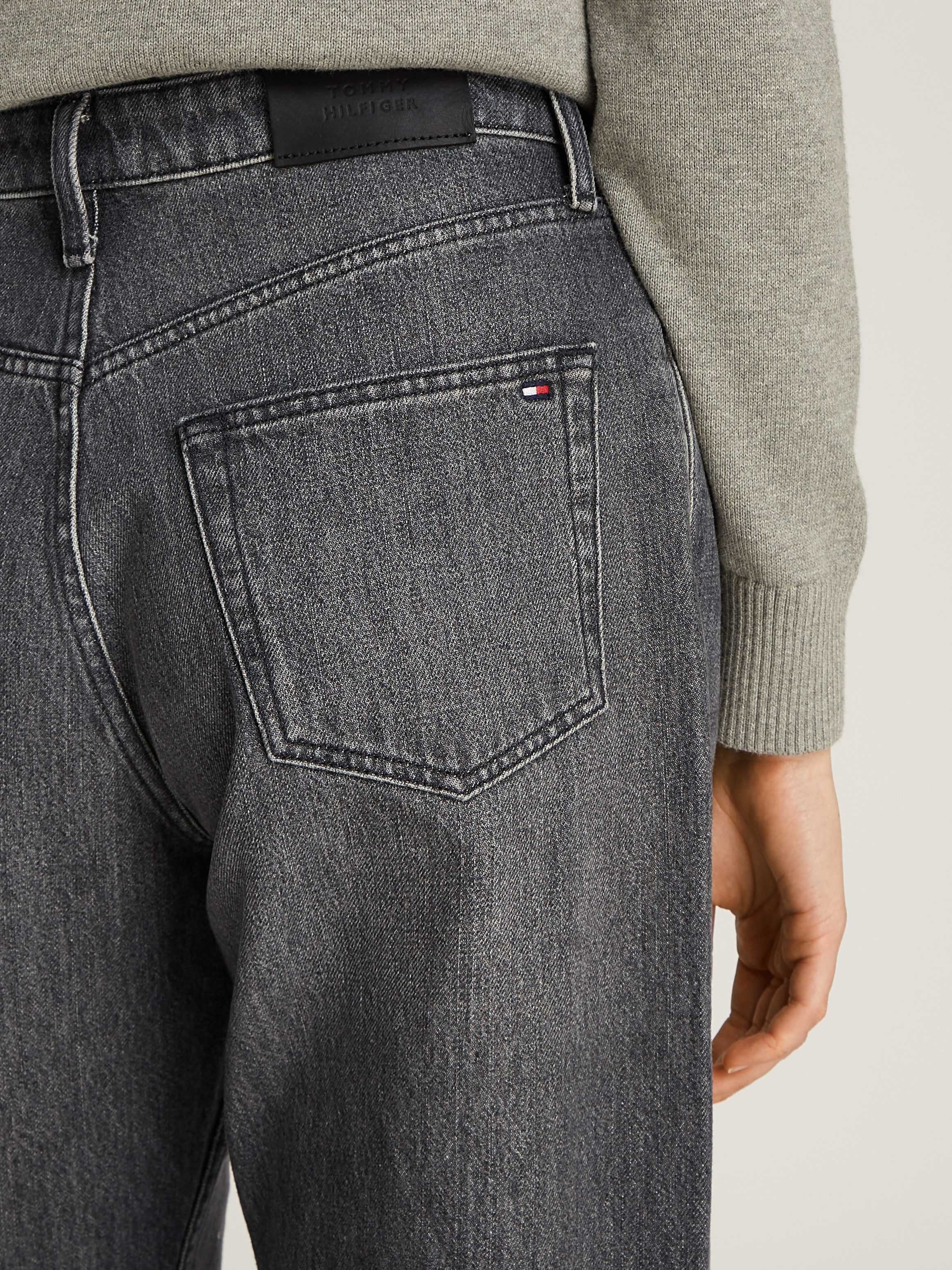 Tommy Hilfiger Straight-Jeans CLASSIC STRAIGHT RW mit Logo-Badge, in Knöchellänge