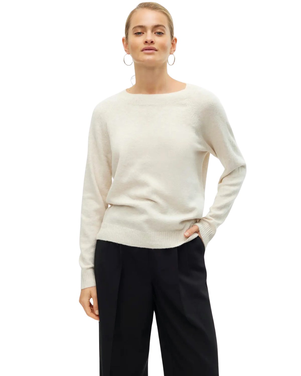 Vero Moda Strickpullover Rundhals Langarm Basic Pulli
