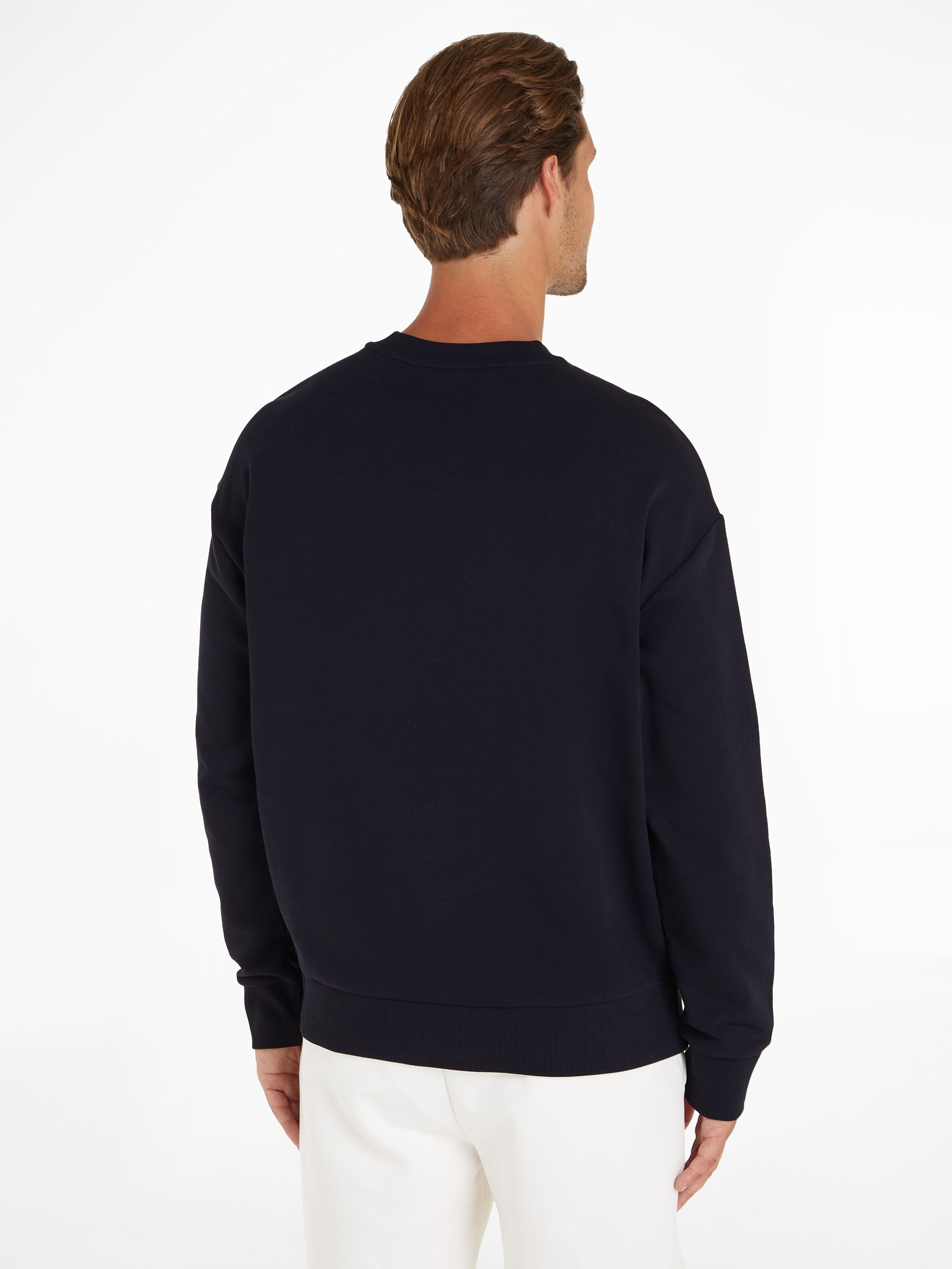 Calvin Klein Sweatshirt Night Markenlabel LOGO HERO SWEATSHIRT Sky mit COMFORT