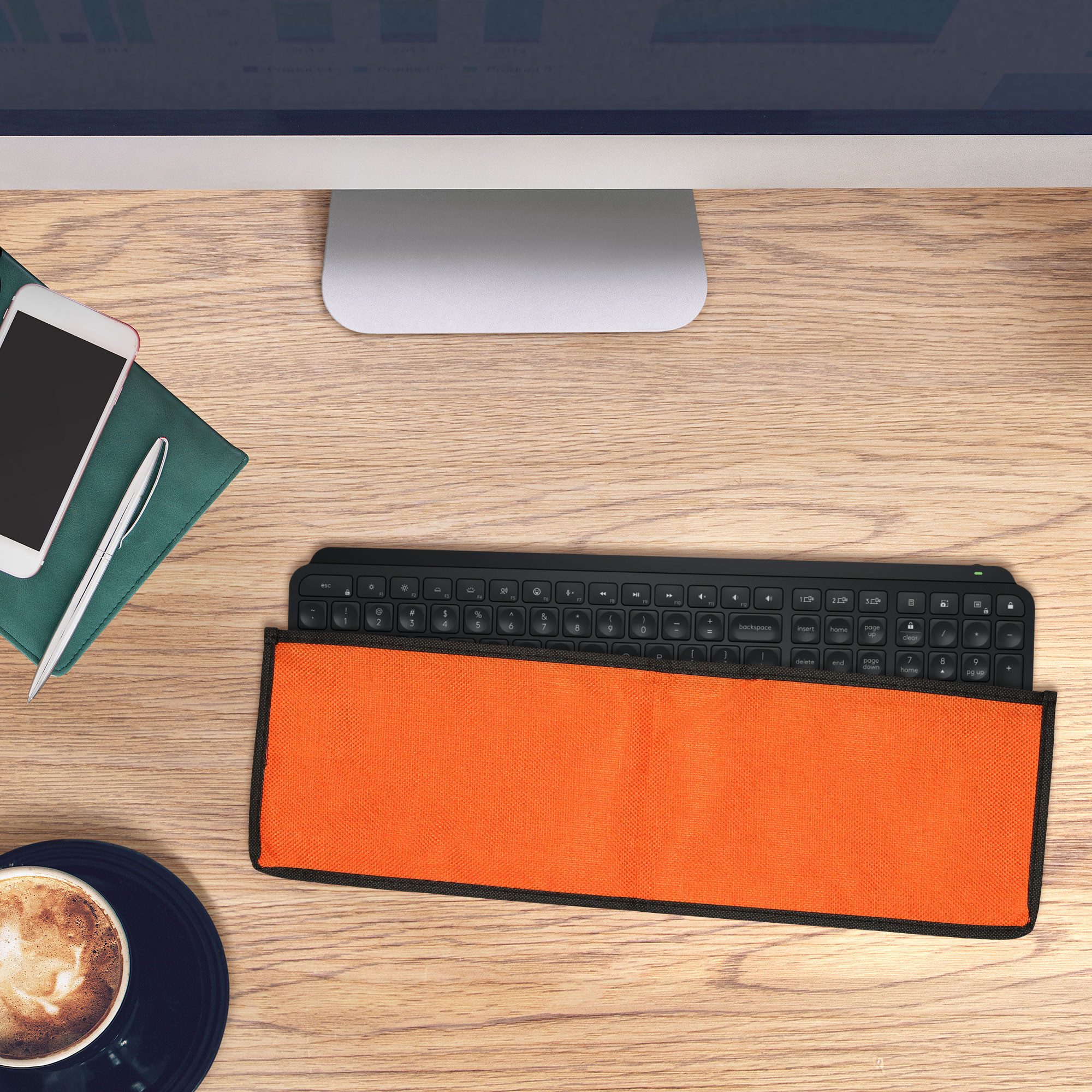 kwmobile Schutz-Set Tastaturabdeckung für Logitech MX Keys Wireless Hülle, Staubschutz Abdeckung mit Reißverschluss - Keyboard Cover