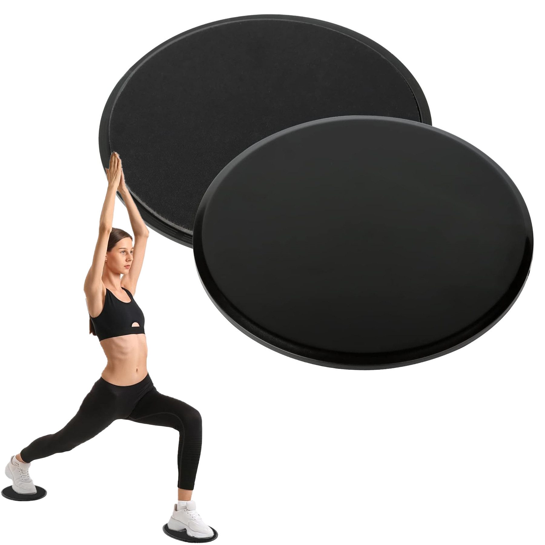 Liegestützgriffe Gleitscheiben Fitness Doppelseitige Slider-Übung core Fitness Scheibe