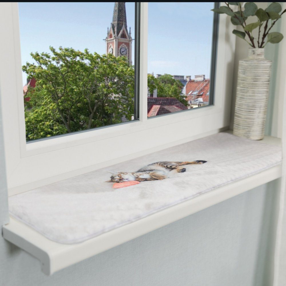 TRIXIE Tierkissen Liegematte Nani für Fensterbank grau