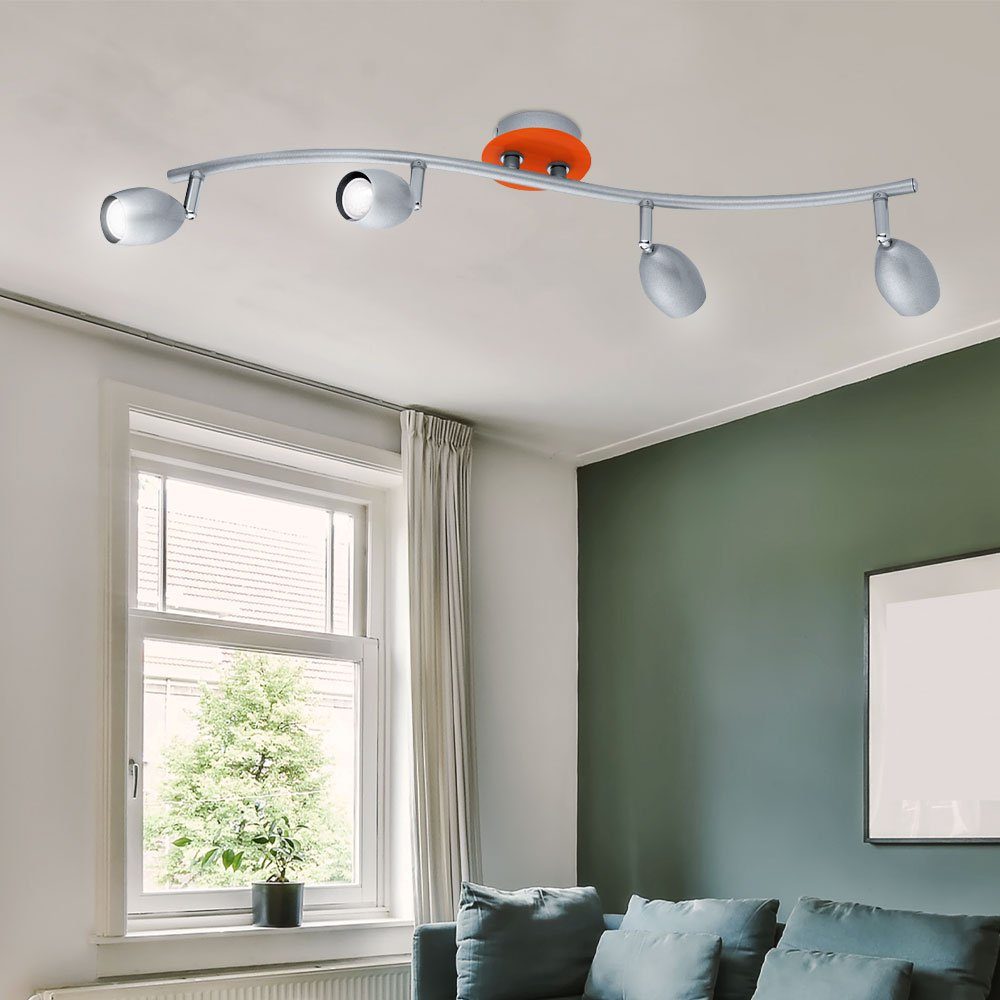 EGLO LED Deckenleuchte, Leuchtmittel nicht Spot Lampe beweglich Stahl Decken Leuchte inklusive, Wand Strahler Licht