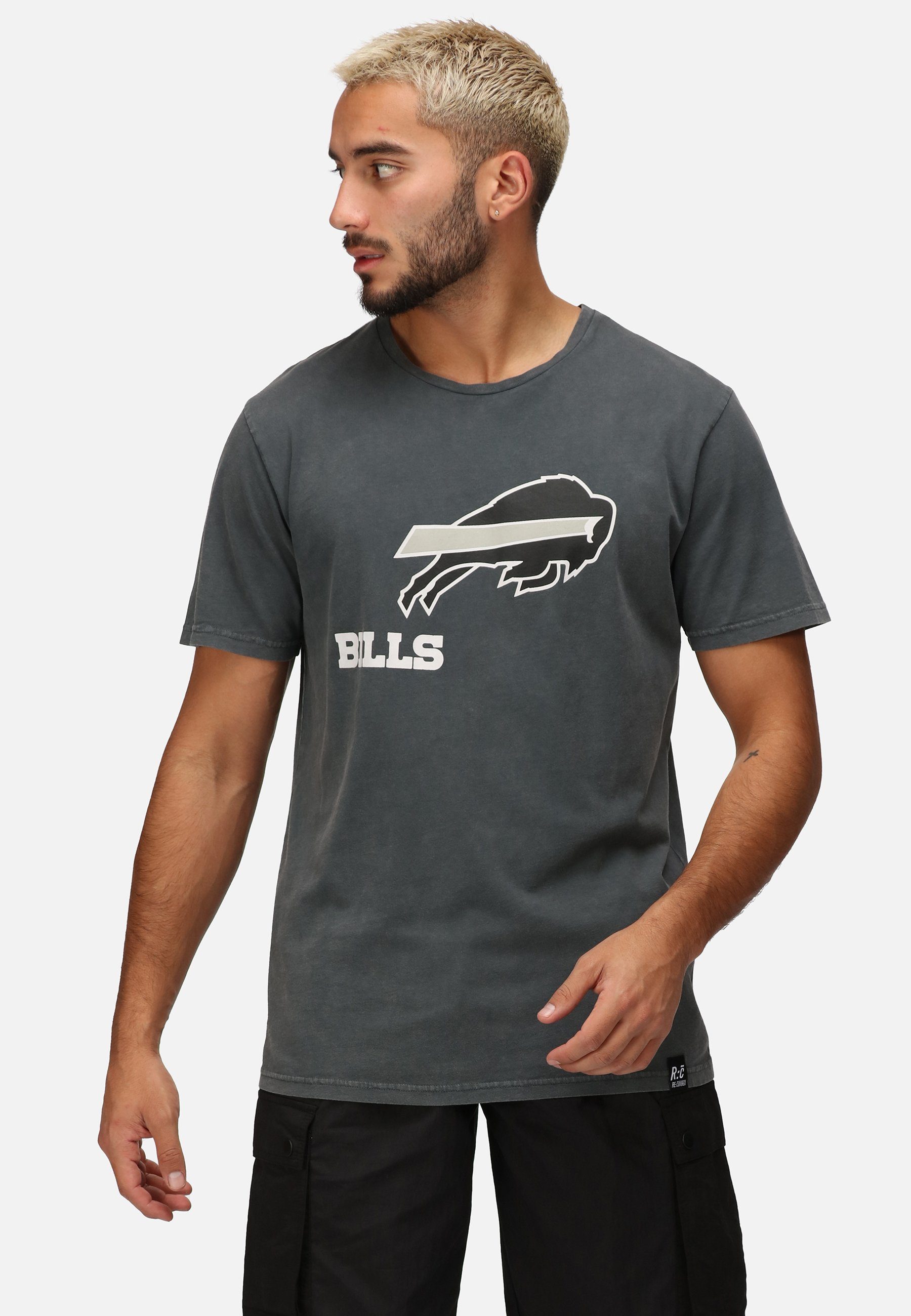 NFL zertifizierte Bio-Baumwolle MONOCHROME T-Shirt GOTS Recovered BILLS