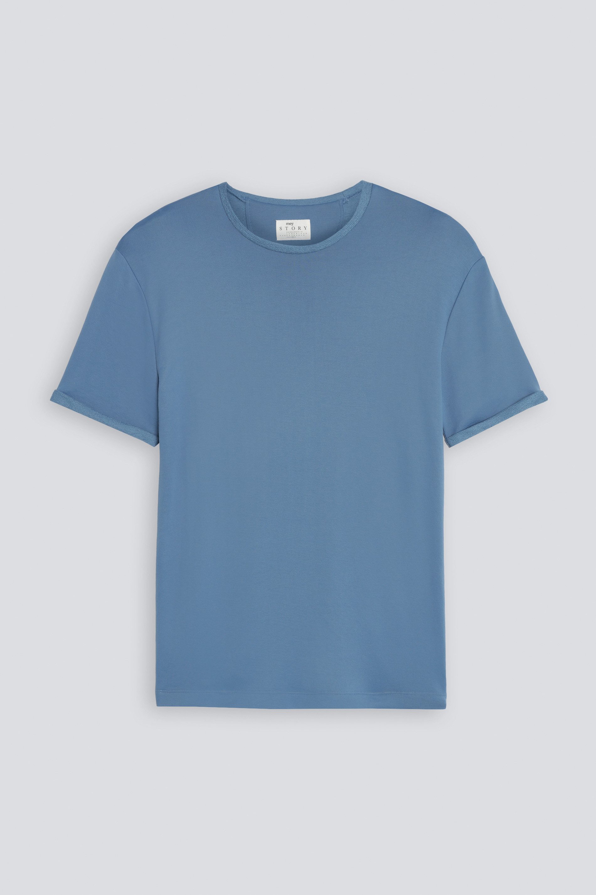 Mey T-Shirt Mey Herren Crew Neck Shirt Serie La Struttura Uni (1-tlg)