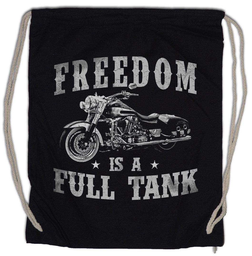 Turnbeutel Freedom Is A Full Tank Biker Turnbeutel Motorcycle Custom Chrome