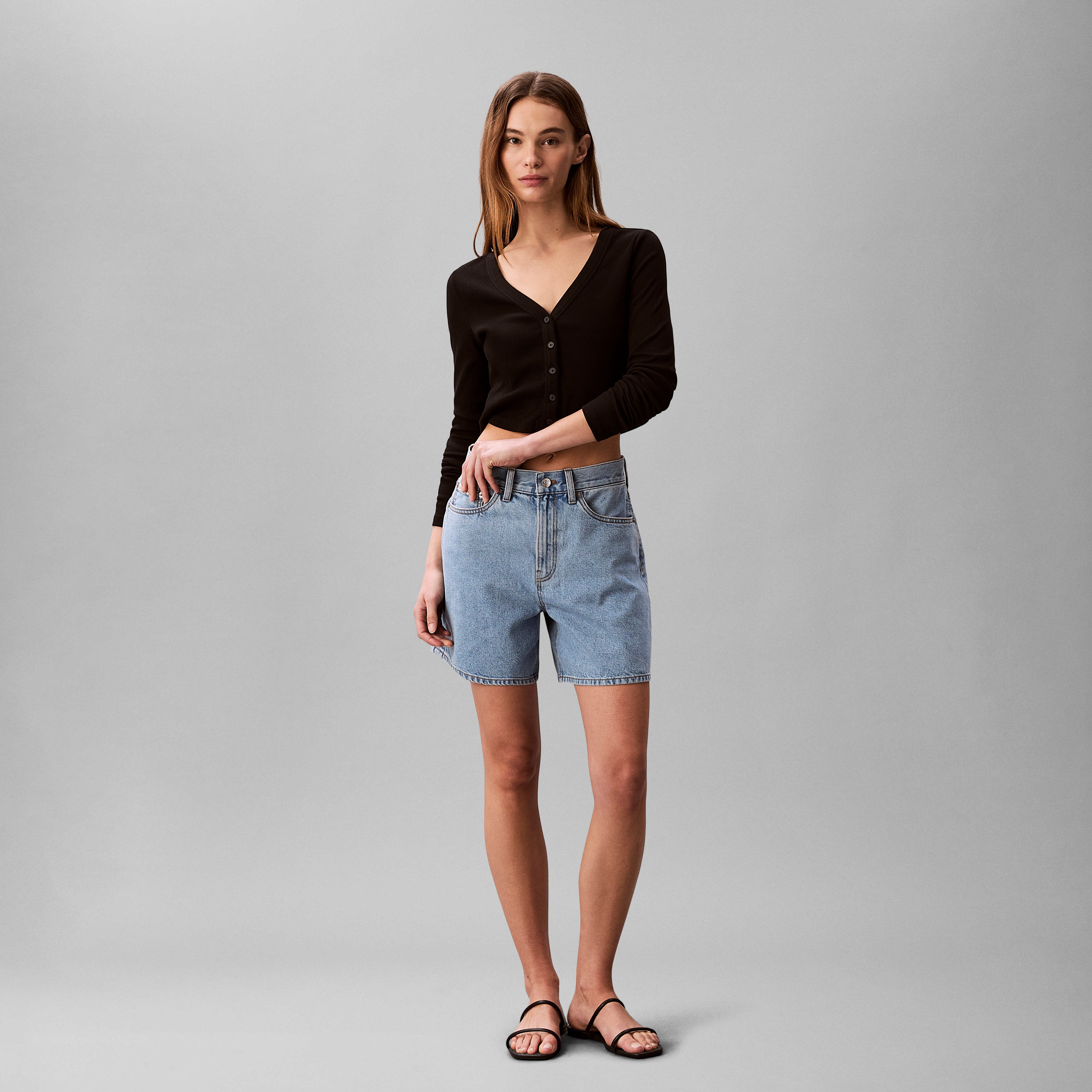Calvin Klein Jeans Shorts High Rise, reine Baumwolle