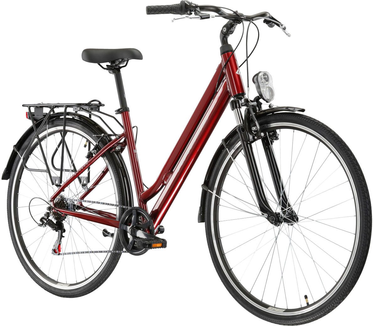 Kross Cityrad Sentio 1.0, 6 Gang Shimano TOURNEY TZ500 Schaltwerk, Kettenschaltung