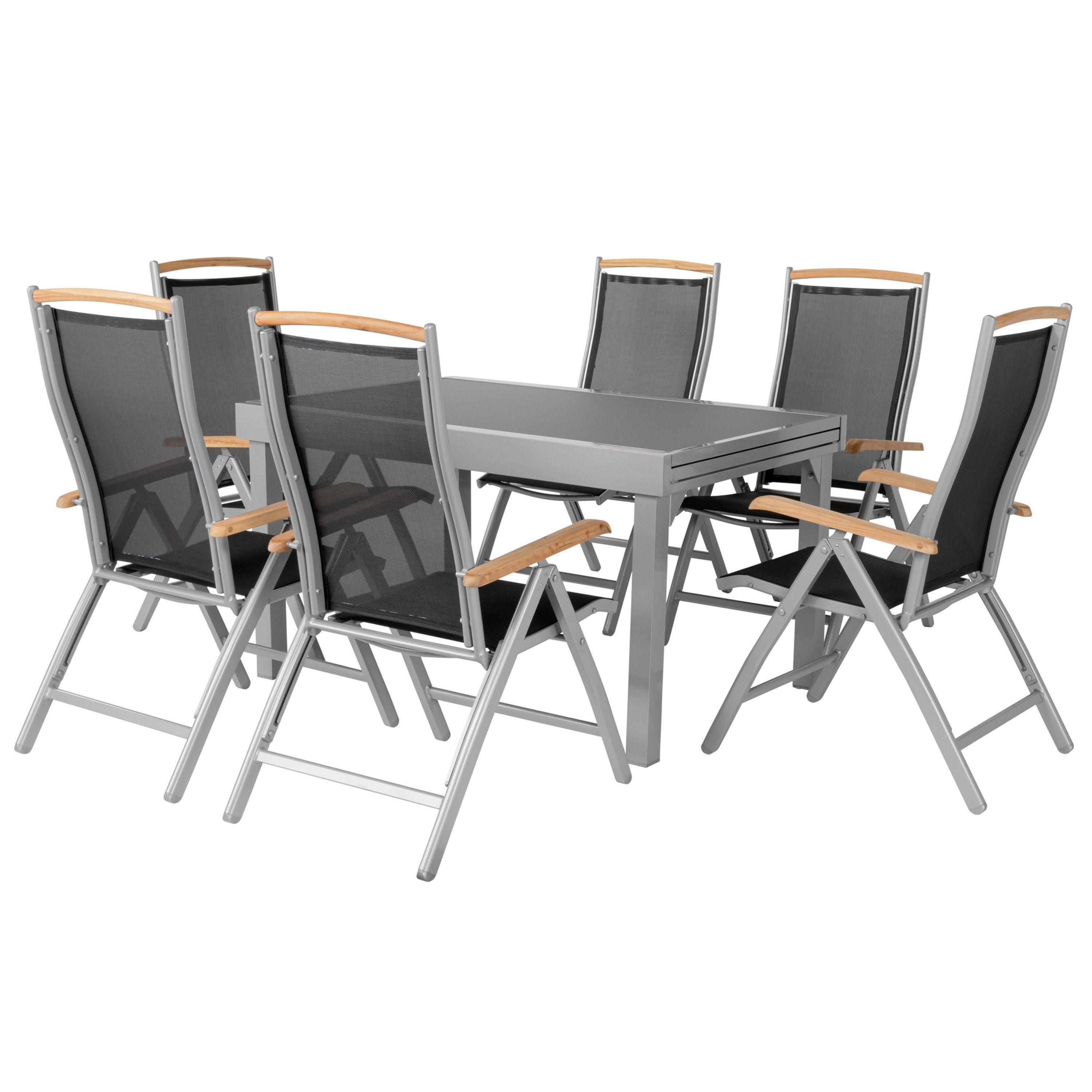 ib style GartenEssgruppe Diplomat, Gartengarnitur mit Ausziehtisch 135