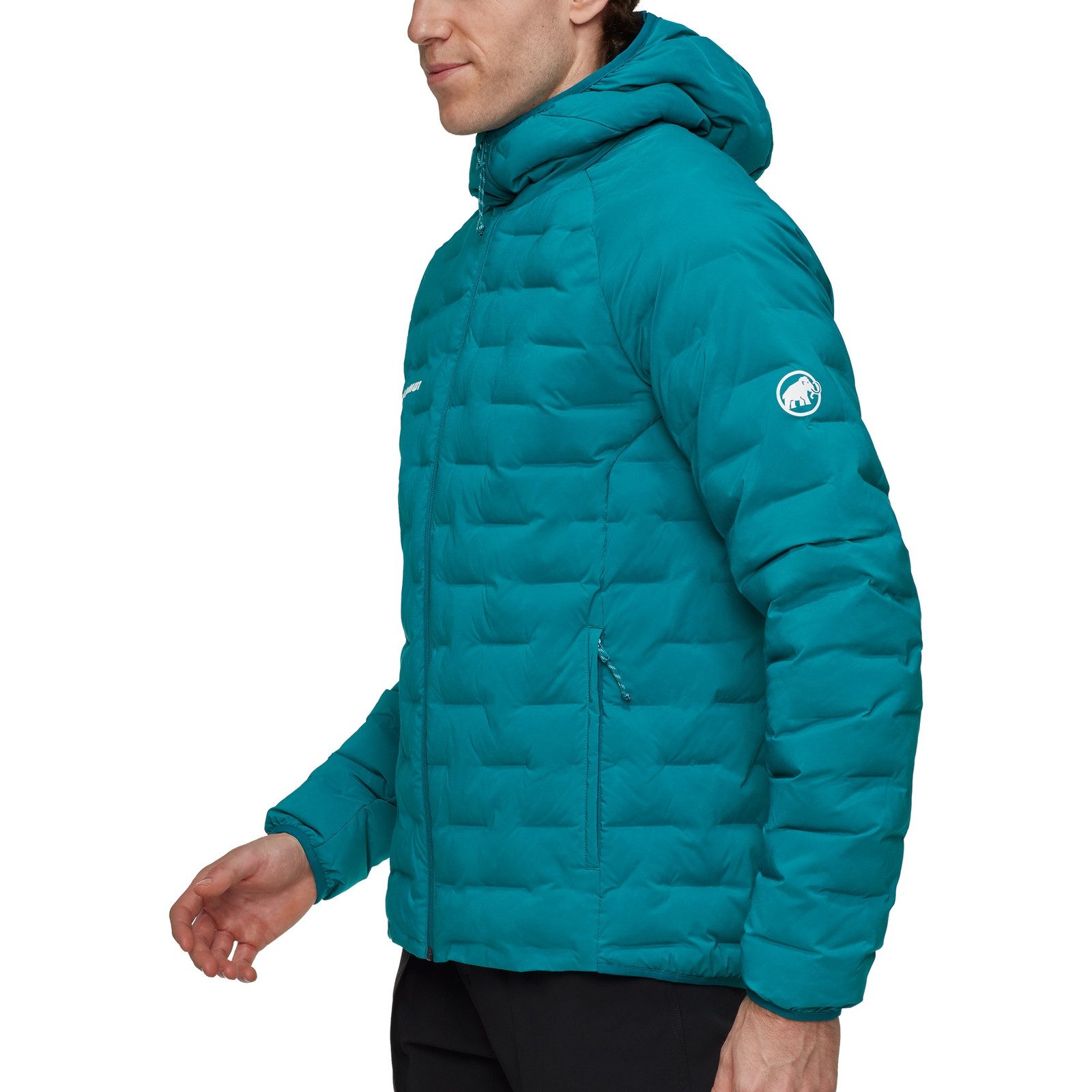 Mammut Winterjacke Sender IN Hooded Jacket mit Markenschriftzug auf der Vorderseite