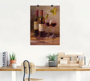 Artland Wandbild Offener Wein I, Getränke (1 St), als Leinwandbild, Poster, Wandaufkleber in verschied. Größen