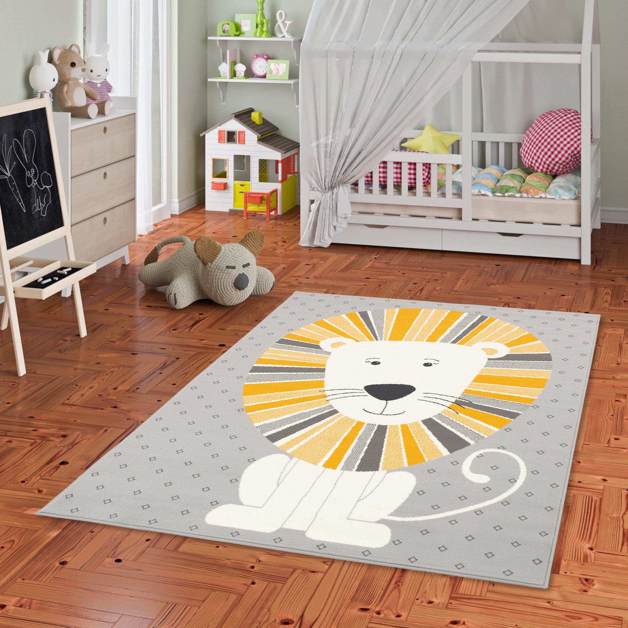 Pergamon Kinderteppich Kinderteppich Trendline Löwe, Rechteckig, günstig online kaufen