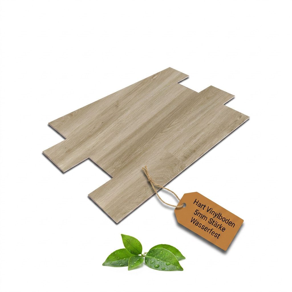 NoblesBox Vinyllaminat Klick Vinylboden SPC - Hartvinyl - 4+1mm Wasserfest - 1 mm Isolierung, Für Fußbodenheizung, Hochabriebfest & Klicksystem
