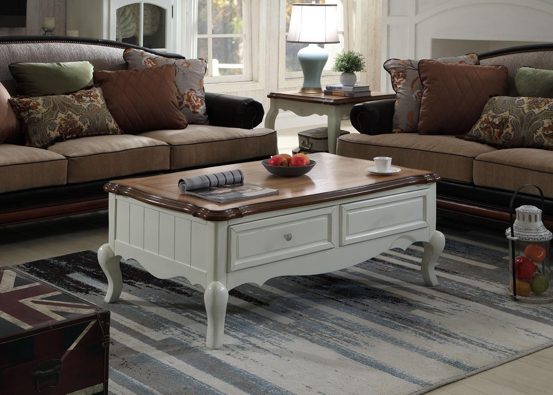 JVmoebel Couchtisch Beistelltisch aus Holz in Weiß – Wohnzimmertisch für Sofa (Packung), Made in Europa