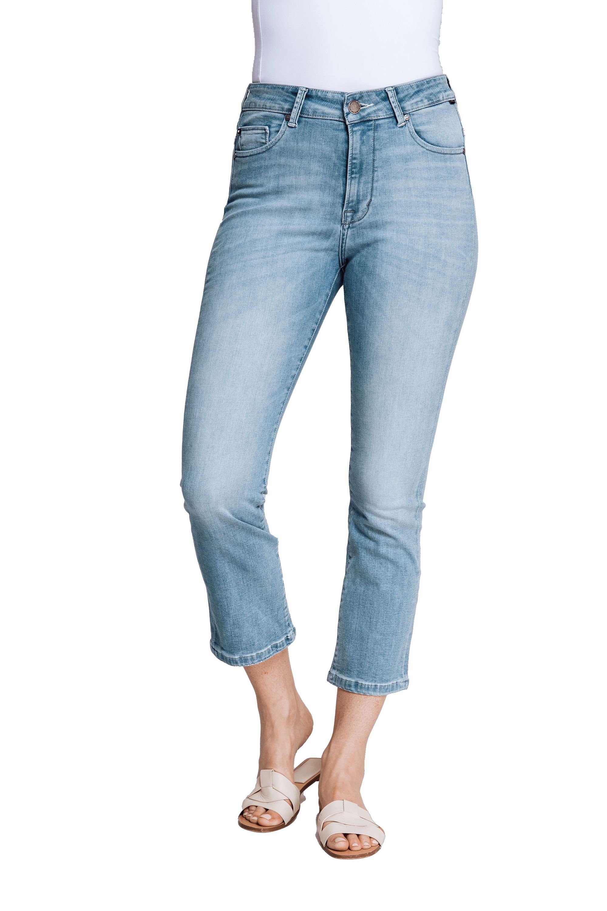 Zhrill Mom-Jeans Capri Jeans ALLEGRA Blau angenehmer Tragekomfort