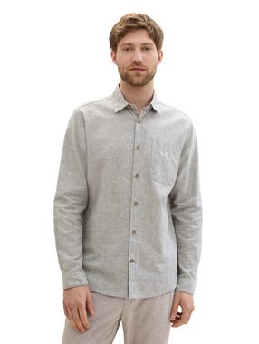 TOM TAILOR Kurzarmshirt cotton linen shirt