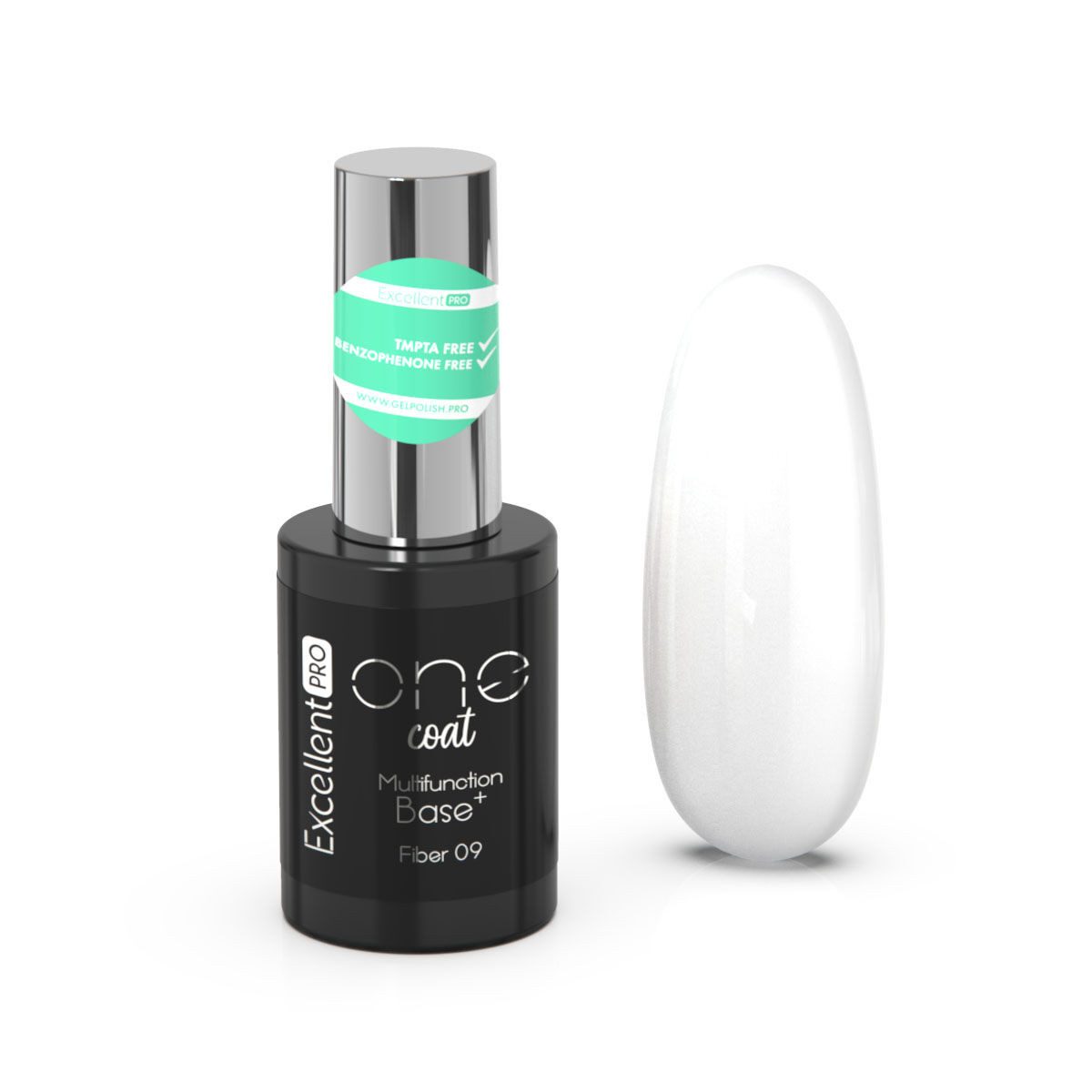 EP ExcellentPro UV-Gel LED/UV Fiberglas Gel, Base Gel strong, Pinselflasche, One Coat Fiber, enthält Glasfasern, Vitamine und Kalzium