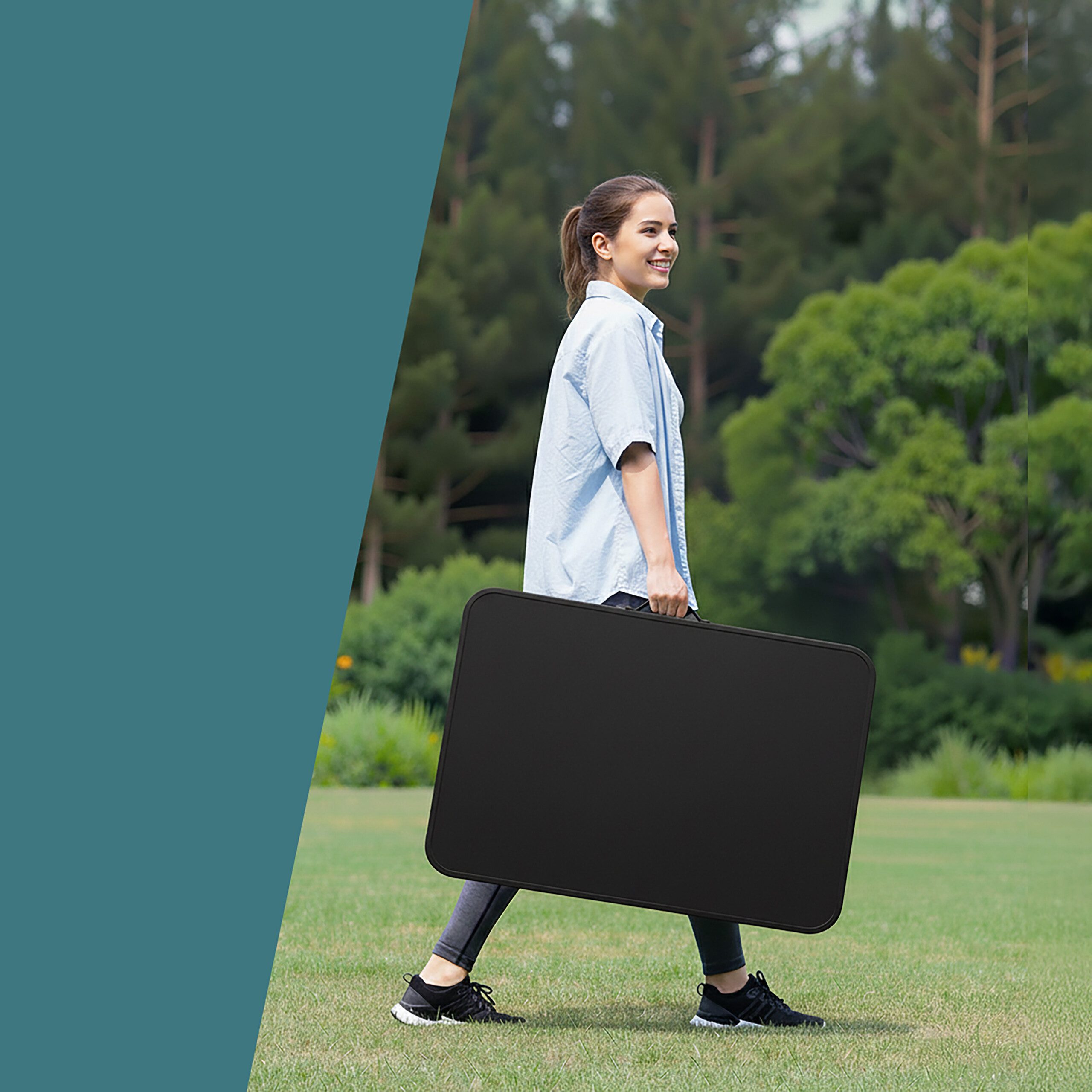 relaxdays Klapptisch Klappbarer Campingtisch, schwarz günstig online kaufen