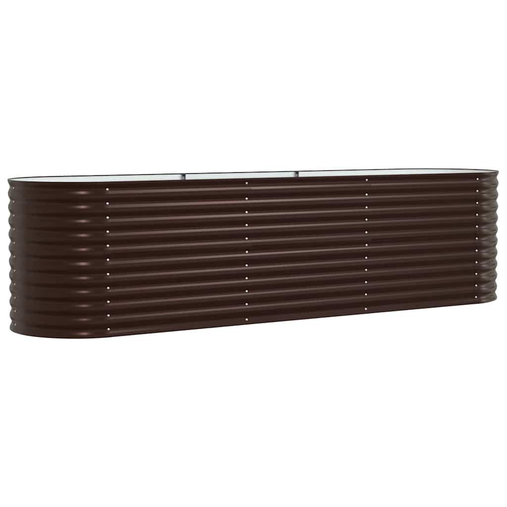 vidaXL Hochbeet Hochbeet Braun 320 x 80 x 81 cm Stahl (1 St)
