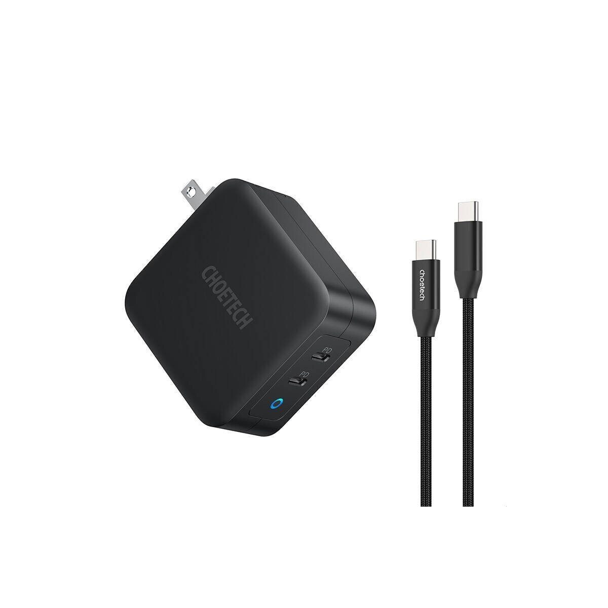 Choetech Choetech 2xUSB-C PD 100W GaN Netzladegerät Smartphone-Kabel