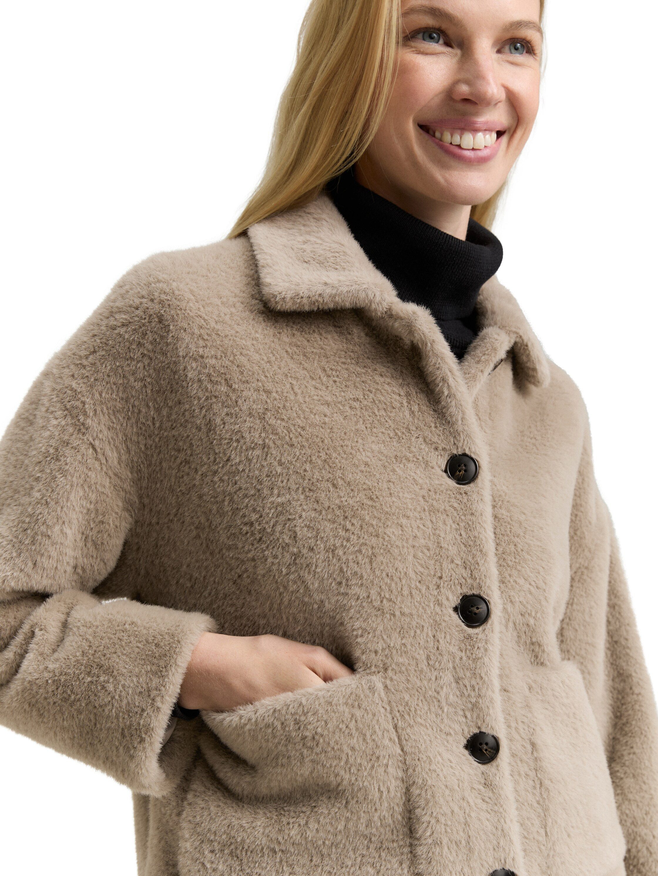 TOM TAILOR Bouclèjacke mit Taschen