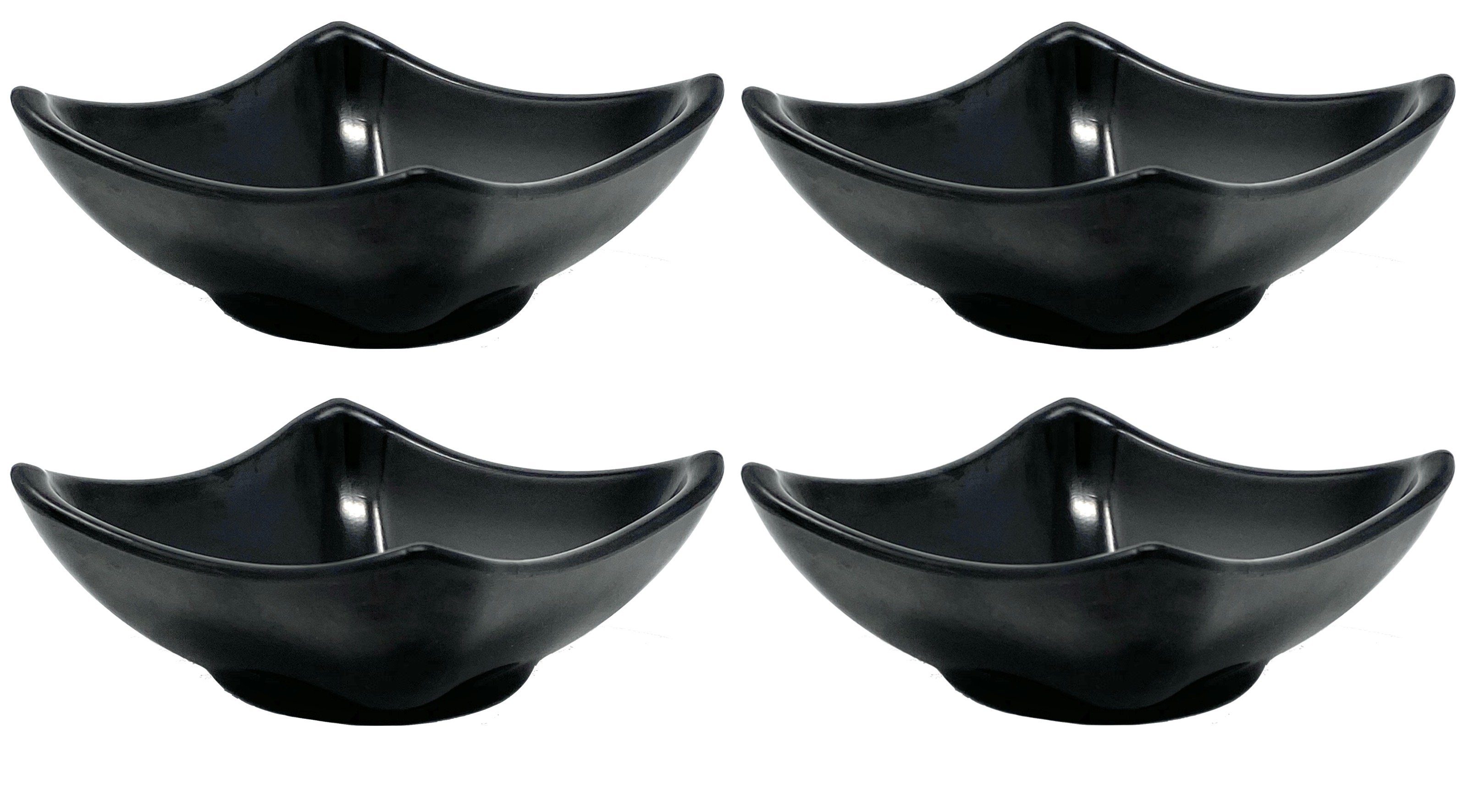 Dipschale 4x Dipschalen Melamin Set Snackschale Servierschale Saucenschälchen