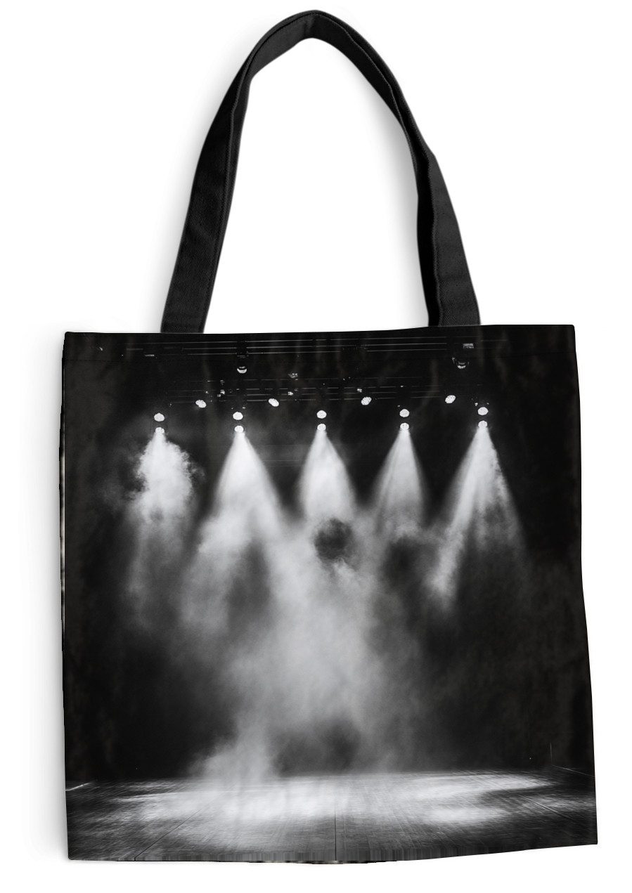 MuchoWow Shopper Theatersaal - Nebel - Scheinwerfer - Schwarz, Handtasche, Damen und Herren, Schultertasche, Umhängetasche, Tote Bag