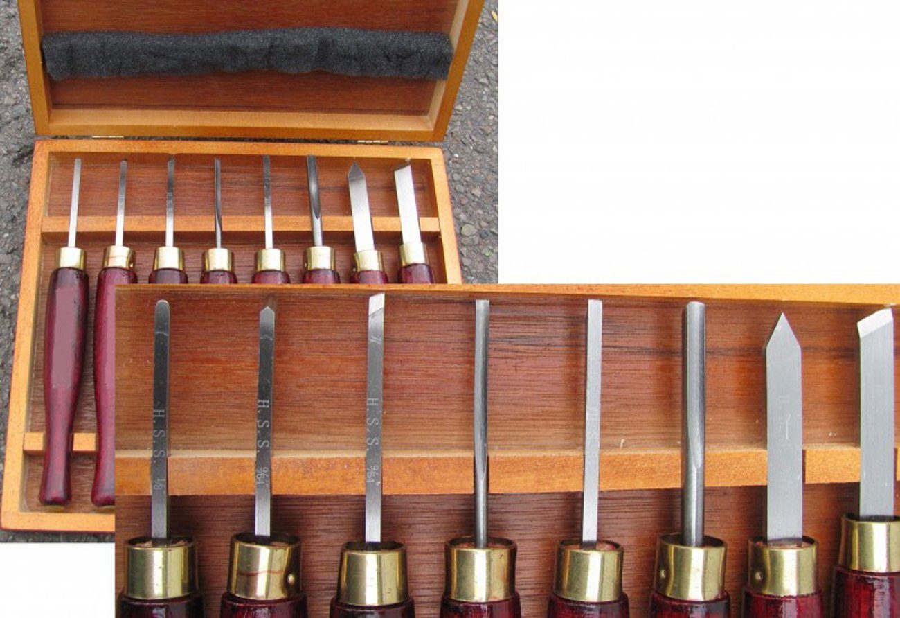 myMAW Drechselbank HSS-Mini-Drechselmesser Set 8-tlg. Drechseleisen für Drechselban…