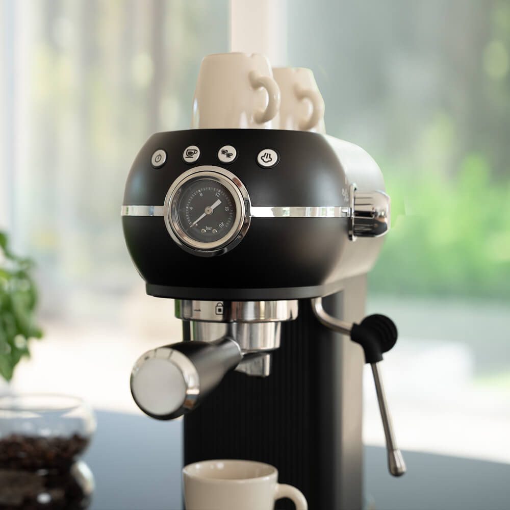 HOME DELUXE Siebträgermaschine EXQUISITE, 15 Bar, inkl. Milchschaumdüse, Kaffeemaschine, Espressomaschine