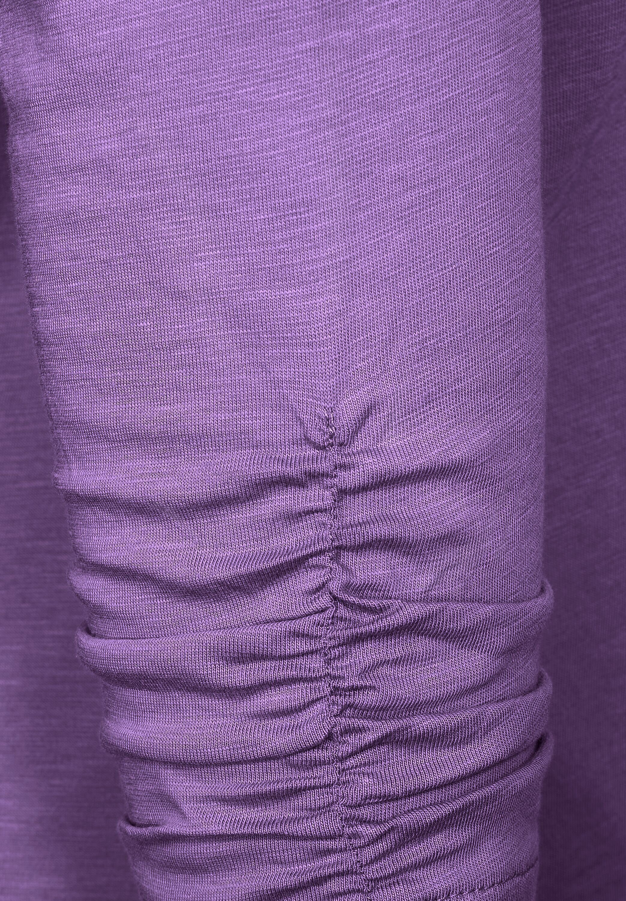 STREET ONE 3/4-Arm-Shirt in lupine Unifarbe lilac