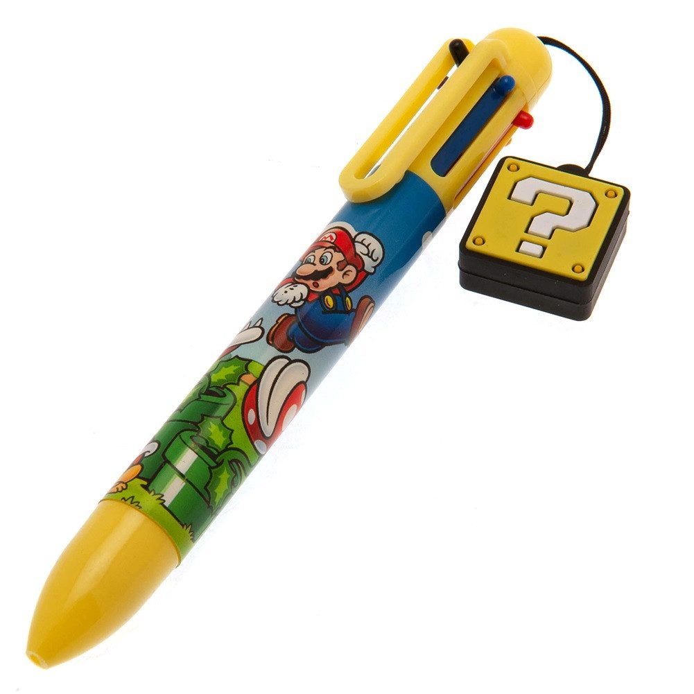 Pyramid International Kugelschreiber Super Mario 6-Farb-Kugelschreiber – Multicolor Pen, (1-tlg), Mehrfarbiger Kugelschreiber mit 6 Schreibfarben